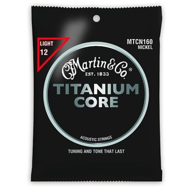 Martin Titanium Core Light Gauge Acoustic Guitar Strings (12-55) for sale