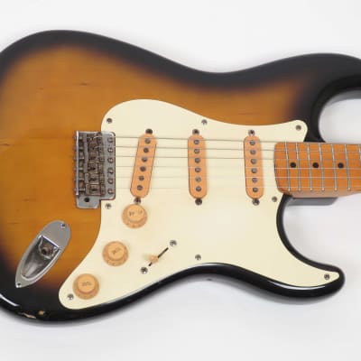 1986 Fender Stratocaster ST57-55 Sunburst- 57 Reissue MIJ - A Great Relic Look! image 4