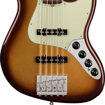 Fender American Ultra Jazz Bass V with Rosewood Fretboard in Mocha Burst for sale