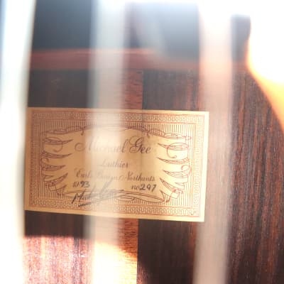 Michael Gee Classical Guitar 1993 - French polish image 19