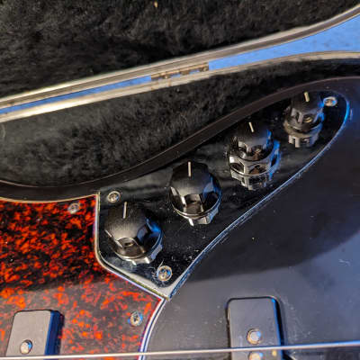 Fender American Deluxe Jazz Bass Fretless 2000 - Black w/ Tortoiseshell Pickguard image 6