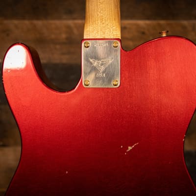 (pre-owned) Fender Custom Shop Masterbuilt Yuriy Shishkov 1960 Journeyman Relic Telecaster Candy Apple Red image 7