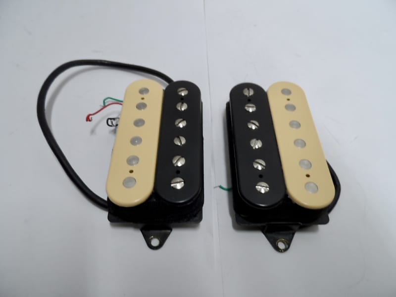 Ernie Ball Music Man AXIS EX, Van Halen EVH Signature SET of 2 Vintage Genuine USA DiMarzio Custom B1 Bridge & N2 Neck Humbucker Pickups 4 conductor Black & Cream Zebra BHWB1BCL 373963 & BHNN2BCL 373966 N1 90's image 1
