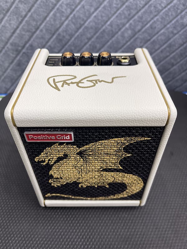 ULTRA RARE! 1/100 Made! Positive Grid Spark Mini Paul Gilbert Signed by PG!  2023 - Pearl White