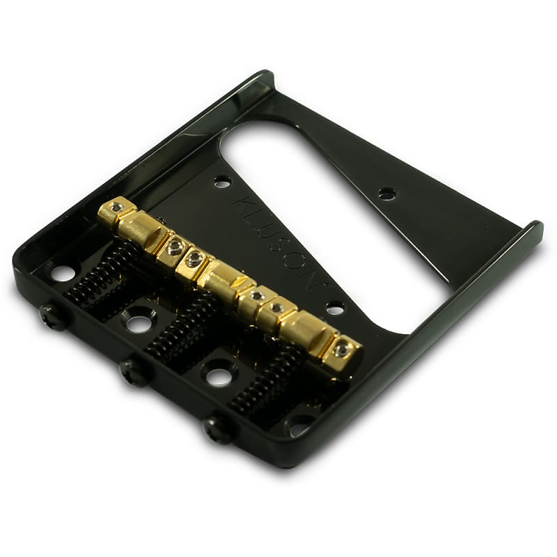 Kluson Hybrid Replacement Bridge For Fender American Standard Telecaster  Steel With Intonated Brass Saddles