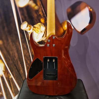 Ibanez GRG220PA1-BKB GiO E-Guitar 6-String, Transparent Brown Black Burst image 8
