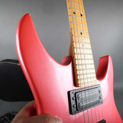1980's Peavey Pink Milestone Guitar Made in USA w/ Hardshell Case image 8