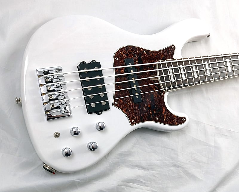 CORT GB75 Jazz / MM 5-String Bass w/Gig Bag - White Blonde | Reverb