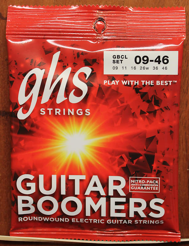 GHS Boomers GBCL 6 String Nickel Plated Steel Electric Guitar Strings - Custom Light 09-46 image 1