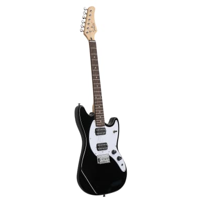 Glarry Full Size 6 String H-H Pickups GMF Electric Guitar with Bag Strap Connector Wrench Tool 2020s - Black image 4
