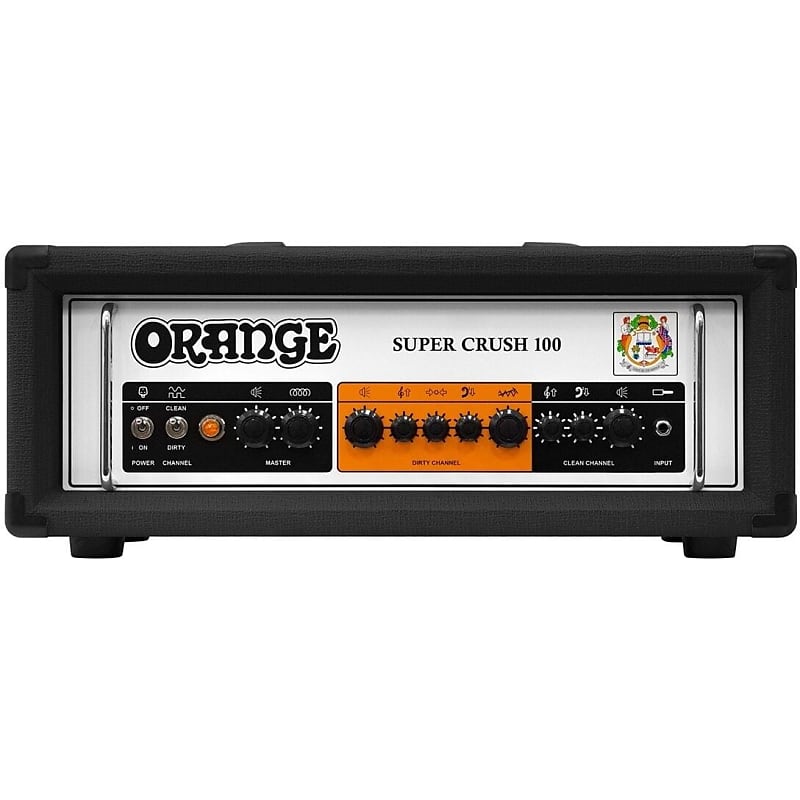 Orange Super Crush 100 Solid-State Guitar Amplifier Head (100 Watts) - Black image 1