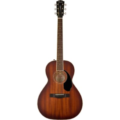 Fender Paramount Series PS-220E Parlor Acoustic Electric Guitar (with Case), Cognac image 1