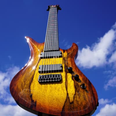 Schecter USA Custom Shop Masterworks Avenger Trans Amber Burst 8-String Guitar w/ Tolex Case image 1