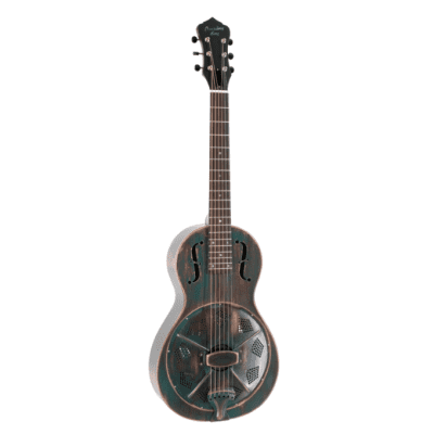 Recording King RM-993-VG | Parlor Metal Body Resonator, Distressed Vintage Green. Now Shipping! for sale