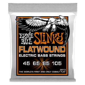 Ernie Ball 2813 Slinky Flatwound Hybrid Electric Bass Strings (45-105)