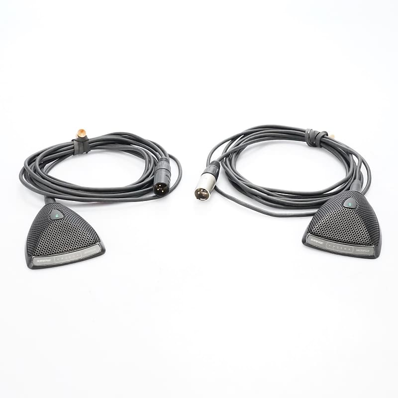 2 Shure Microflex MX392/C Cardioid Condenser Boundary Reverb