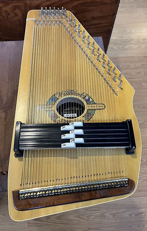 1986 Oscar Schmidt OS50 Wildwood Flower 6Key Autoharp w/ Reverb