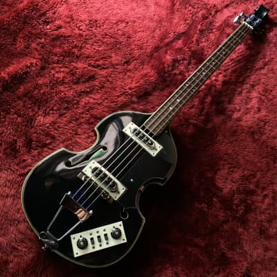 c.1967- Firstman/Teisco Gen Gakki Baroque Special MIJ Vintage Bass  “Black” image 3