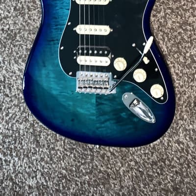 2018 Fender FSR limited edition Standard Stratocaster HSS Plus Top with Maple Fretboard 2017 - Blue Burst image 1