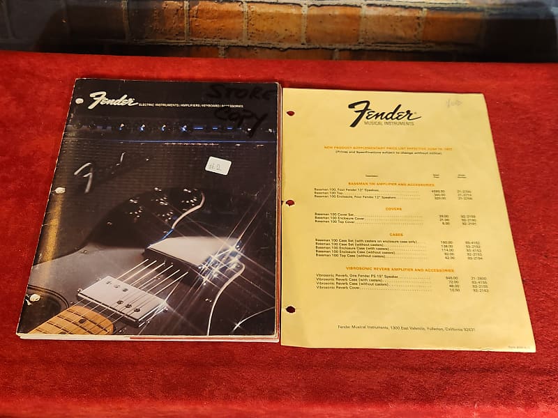 1972 Fender Instruments Catalog With Price Sheet #2 image 1