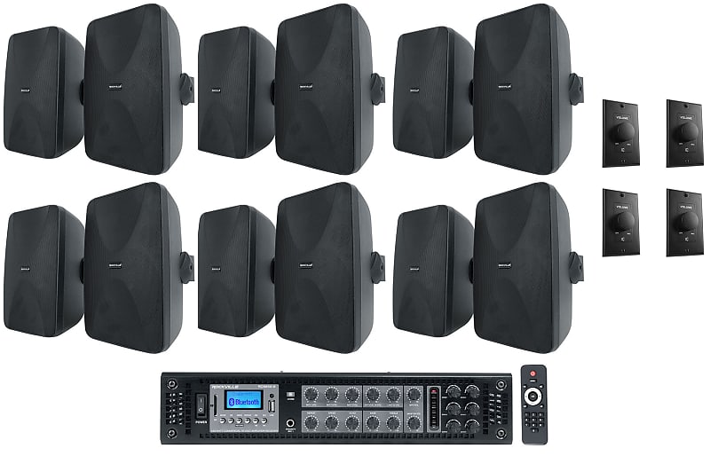 Rockville RCS6506Zone 70v Commercial Amplifier+(12) Reverb