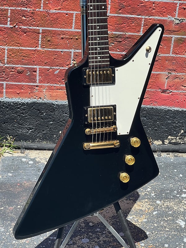 Gibson Explorer '58 Reissue  1981 - the very 1st Korina Reissue series in factory Black simply as ra image 1