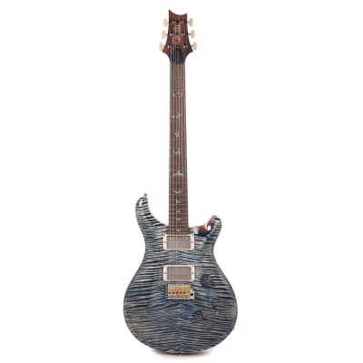 PRS Wood Library Custom 24 Fat Back 10-Top Flame Faded Whale Blue w/Brazilian Rosewood Fingerboard (Serial #0379758) image 4