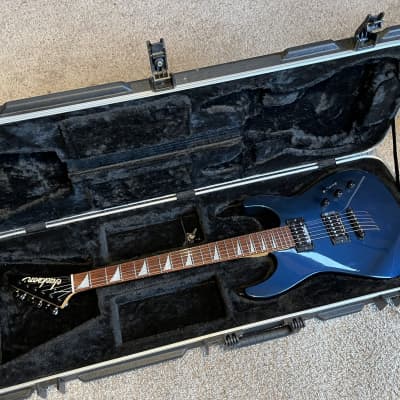 90s MIJ blue Jackson DK27 Baritone electric guitar w/ SD JB Jazz, locking tuners, TSA hard case image 17