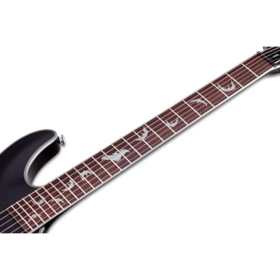 Schecter 1181 Damien Platinum-6 Guitar, Rosewood Fretboard, Satin Black image 4