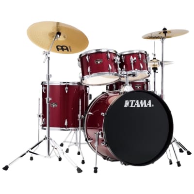 Tama IE52C Imperialstar Drum Kit, 5-Piece (with Meinl Cymbals), Candy Apple Mist image 1
