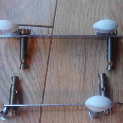 Kluson Vintage 1960s USA NOS 2-On-A-Plate Slotted or Solid Headstock Open Gear Tenor Guitar, Bass or Banjo Tuners. image 4