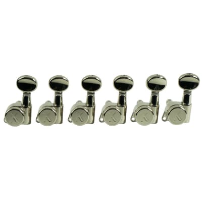 Kluson 6 In Line Left Hand Locking Contemporary Diecast Series Tuning Machines Nickel