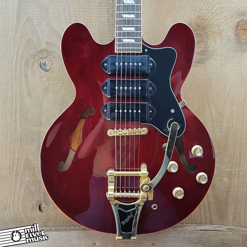 Epiphone Riviera P93 Semi-Hollow Electric Guitar Wine Red Used