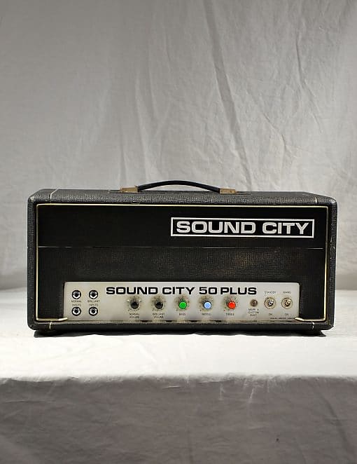 Sound City 50 Plus Amplifier 1971 - Black / Silver image 1