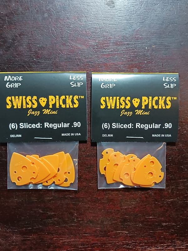 Swiss Picks .90mm Jazz Mini Sharp Cheddar Reverb