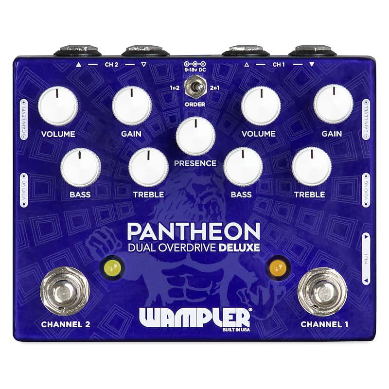 Wampler Dual Pantheon Deluxe Overdrive Effects Pedal