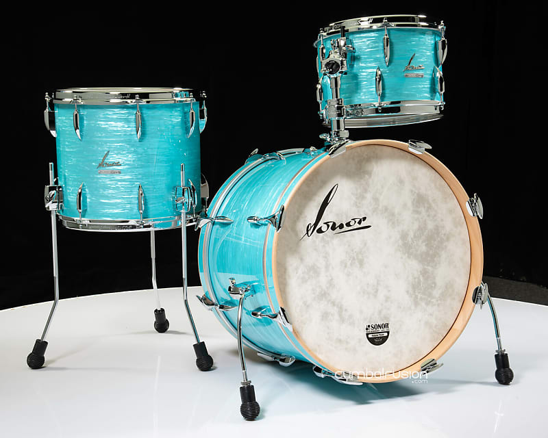 Sonor Vintage Series 3pc 12/14/20 - California Blue with Mount image 1