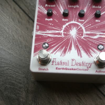 EarthQuaker Devices Astral Destiny Octal Octave Reverberation Odyssey 2021 - Present - White Sparkle / Red Print image 5
