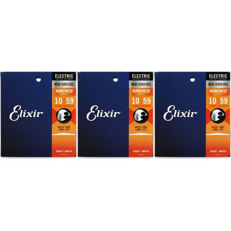 Elixir Strings 12450 Nanoweb Electric Guitar Strings .010 .046