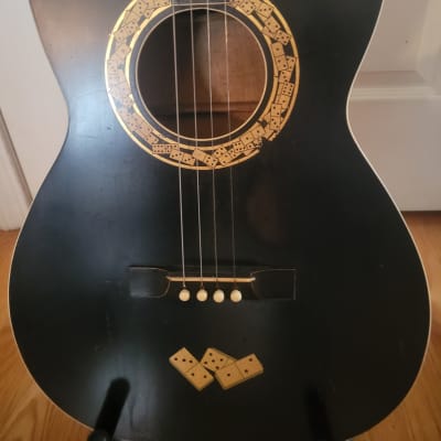 Regal Le Domino from Beare & Son 1930's Vintage Acoustic Parlour Guitar like Elliott Smith's *RARE* Regal Le Domino from Beare & Son 1930's 1930s - Black for sale