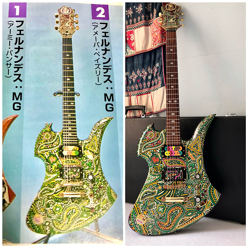 Hide Amoeba   超高再現 アメーバ 夜光 B.C.Rich HIDE Custom Luminous Mockingbird  Museum Main MG -70x 180 280x 120x 吉他 電 結他 Guitar。 歌舞伎 搖滾 Burny Fernandes 初期  X 