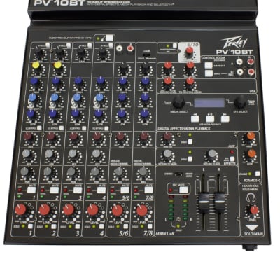 Peavey PV10BT 10 Channel Stereo Mixer with Compression and Bluetooth image 1