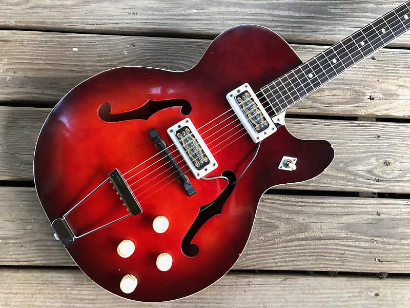 Vintage Harmony rocket electric guitar dearmond gold foil Reverb