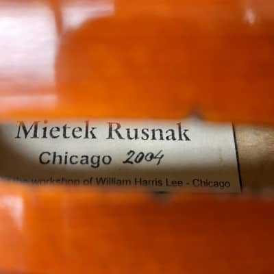 Mietek Rusnak Violin from 2004,  Made in William Harris Lee Workshop image 6