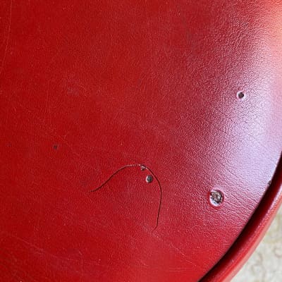 Unbranded  Red Leather Type Drum Throne/Seat/ Premier Maybe? image 4