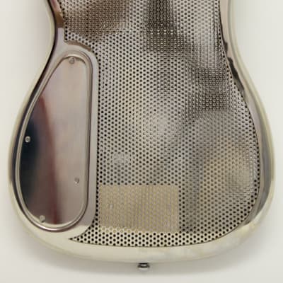 James Trussart Steelcaster Bass (2005) Shiny Gator Engraved (Holey) image 7