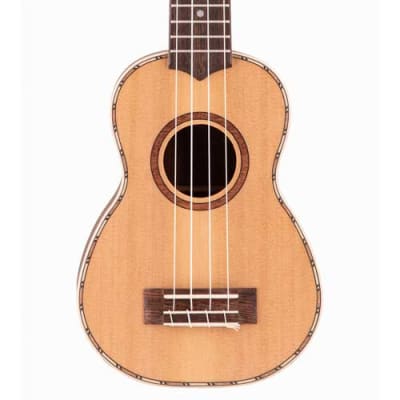 Lanikai CDST-S Solid Cedar Top Soprano Ukulele Natural w/ Gig Bag image 2