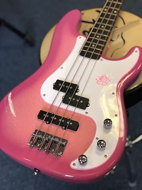 Gypsy Rose Bass Guitar 2015 Pink Sparkle | Reverb