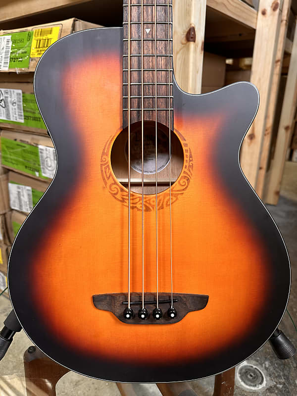 Luna Tribal Acoustic Electric Bass Tobacco Sunburst 30150 Reverb 1351