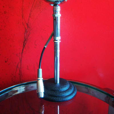 Vintage 1950's Snyder DM-1 cast iron microphone desk stand U.S.A  Atlas Shure Electro Voice # 3 image 5